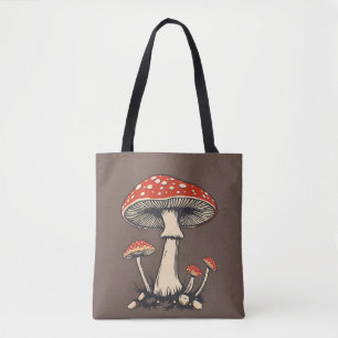 Vintage agrarische Pilze im Erdgeschoss Tasche