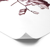 Vintage agrarrote und weiße Pilze, floral Poster (Ecke)