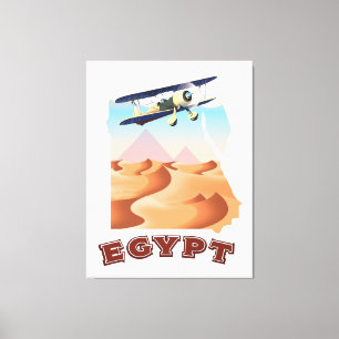 Vintage-Ägypten-Karte Reiseposter Leinwanddruck