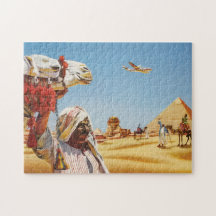 Vintage-Ägypten-Reiseposter, Pyramide, Sphinx