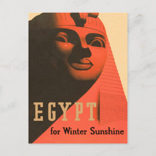 Vintage Ägypten Sphinx Postkarte