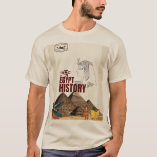 Vintage-Ägypten-T-Shirt mit Geschichte Pyramiden T-Shirt