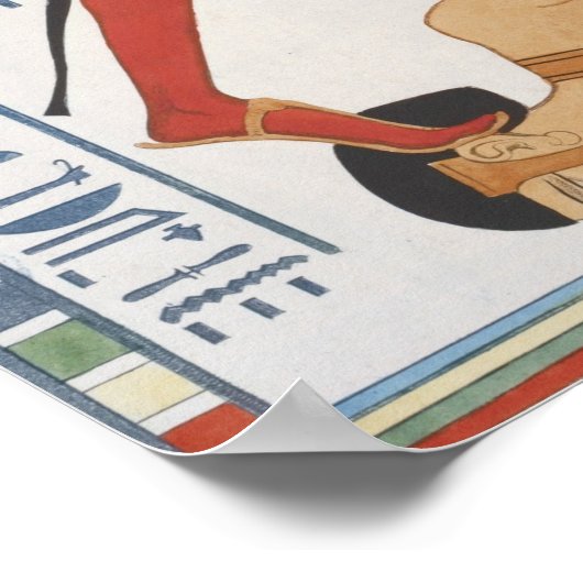 Vintage ägyptische Abbildung Poster (Ecke)