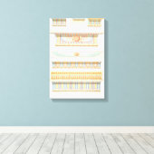 Vintage ägyptische Architekturkunst Leinwanddruck (Insitu (Holzboden))