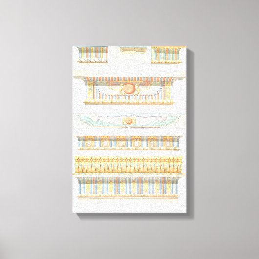 Vintage ägyptische Architekturkunst Leinwanddruck (Vorderseite)