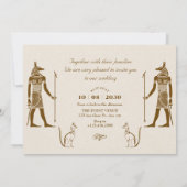 Vintage ägyptische Hochzeit Einladung (Rückseite)