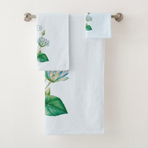 Vintage ägyptische Lotus-Blume Badhandtuch Set