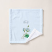 Vintage ägyptische Lotus-Blume Badhandtuch Set (Waschlappen)