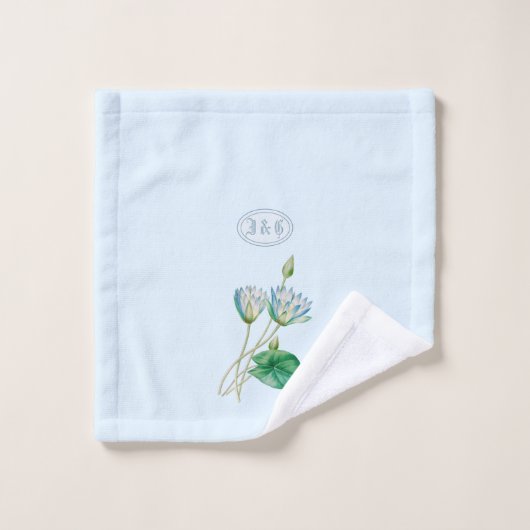 Vintage ägyptische Lotus-Blume Badhandtuch Set (Waschlappen)