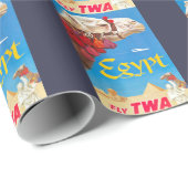 Vintage ägyptische Luftreisewerbung Geschenkpapier (Rolleneckpunkt)