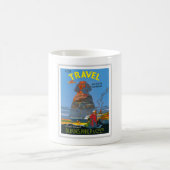 Vintage ägyptische Luftreisewerbung Kaffeetasse (Mittel)