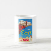 Vintage ägyptische Luftreisewerbung Kaffeetasse (Mittel)