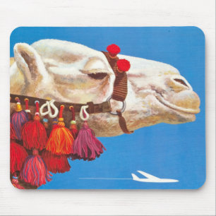 Vintage ägyptische Luftreisewerbung Mousepad