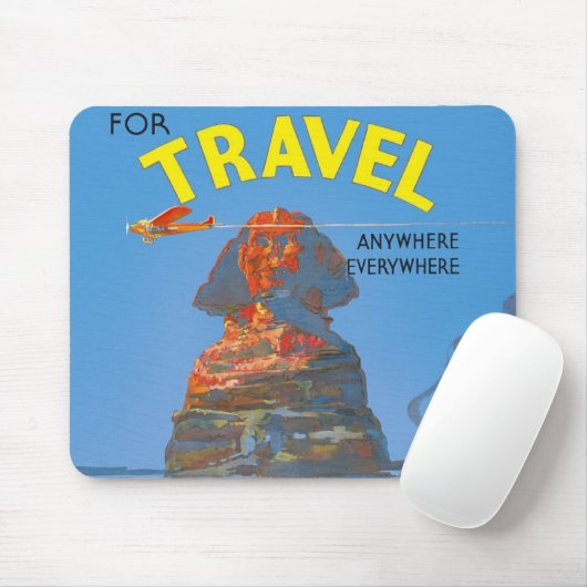 Vintage ägyptische Luftreisewerbung Mousepad (Mit Mouse)