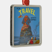 Vintage ägyptische Luftreisewerbung Ornament Aus Metall (Rechts)