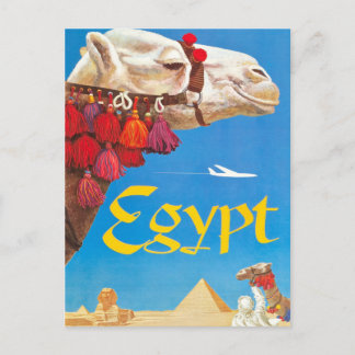 Vintage ägyptische Luftreisewerbung Postkarte