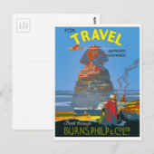 Vintage ägyptische Luftreisewerbung Postkarte (Vorne/Hinten)