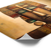 Vintage ägyptische Malerei Poster (Ecke)