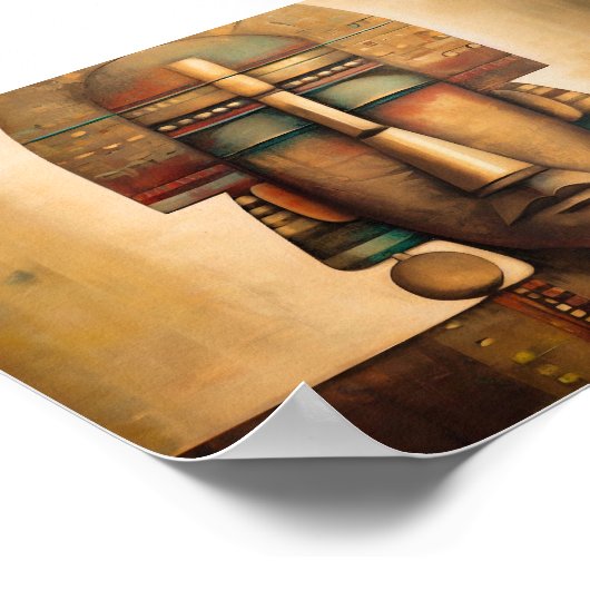 Vintage ägyptische Malerei Poster (Ecke)