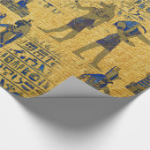 Vintage ägyptische Verzierung mit Lapiz Lazuli Geschenkpapier (Ecke)