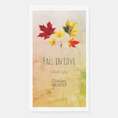 Vintage Ahorn-Blätter - Rückgang der Liebe Serviette (Vorderseite)