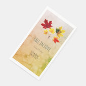 Vintage Ahorn-Blätter - Rückgang der Liebe Serviette (Ecke)