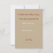Vintage-Ahornblätter-RSVP-Karte Einladung (Rückseite)