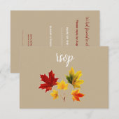 Vintage-Ahornblätter-RSVP-Karte Einladung (Vorne/Hinten)