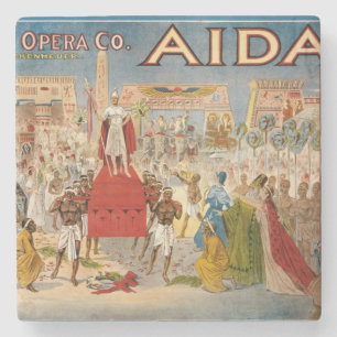 Vintage-Aida-Opernposter-Steincoster Steinuntersetzer