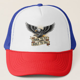Vintage Airborne Freefall Skydive Adler Truckerkappe