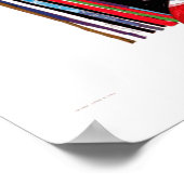 Vintage Airline Hong Kong China Travel Poster (Ecke)