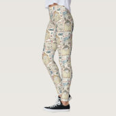 Vintage-Airmail-Abenteuer (2) Leggings (Links)