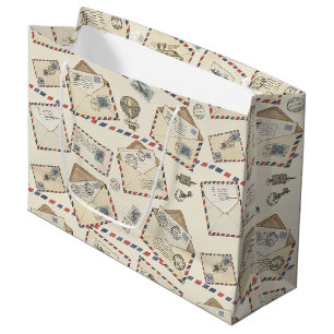 Vintage Airmail-Abenteuer (3) Große Geschenktüte