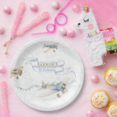 Vintage Airplane Aviator Pilot 1st Birthday Pappteller (Party)