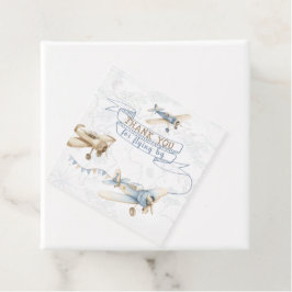 Vintage Airplane Aviator Pilot 1st Birthday Thank Geschenkanhänger