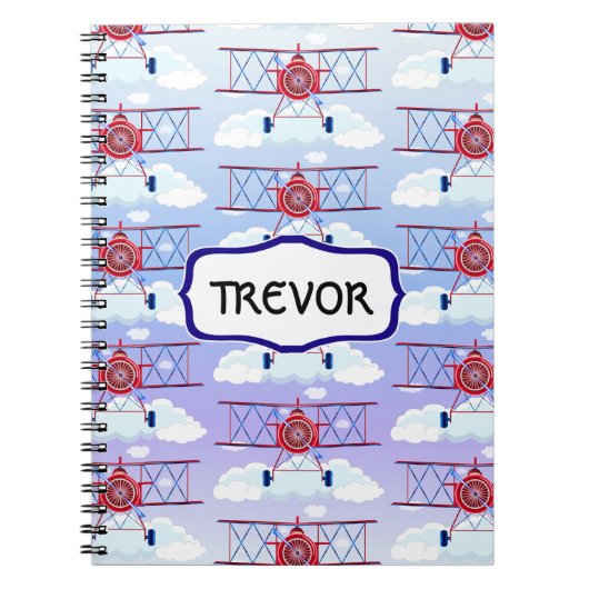 Vintage Airplane Aviator Travel Adventure Notizblock (Vorderseite)