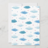 Vintage Airplane Baby Boy Babydusche Einladung (Rückseite)