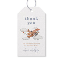 Vintage Airplane Baby Duwer Fevor Tags