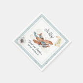 Vintage Airplane Boy Travel Baby Dusche Serviette (Ecke)