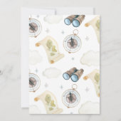 Vintage Airplane Boy Travel Baby Shower Einladung (Rückseite)