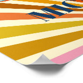 Vintage Airplane Cessna Retro Sunset Custom Poster (Ecke)