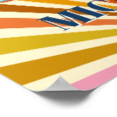 Vintage Airplane Cessna Retro Sunset Custom Poster (Ecke)