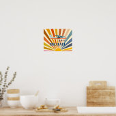 Vintage Airplane Cessna Retro Sunset Custom Poster (Küche)