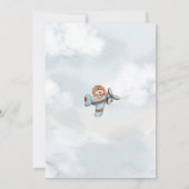 Vintage Airplane Löwenbaby-Dusche Einladung (Rückseite)