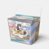 Vintage Airplane Penguin Boy Baby Shower  Geschenkschachtel (Vorderseite)