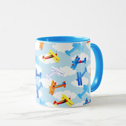Vintage Airplane Tasse (VorderseiteRechts)