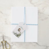 Vintage Airplane Teddy Bear Baby Shower Geschenkanhänger (Mit Garn)