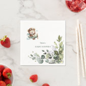 Vintage Airplane Teddy Bear Baby Shower Serviette (Beispiel)