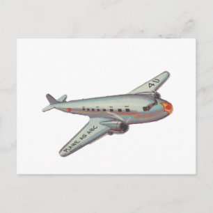 Vintage Airplane Valentine Feiertagspostkarte