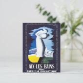 Vintage Aix-Les-Bains Postkarte (Stehend Vorderseite)